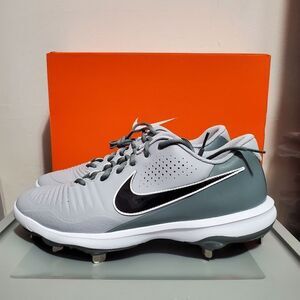 Nike Alpha Huarache 3 Varsity Low Mens Sz 12 Cleat Light  Grey Black CT0829-023